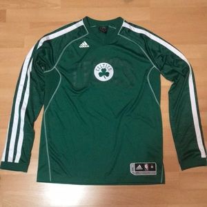 Boston Celtic’s pregame long sleeve jersey.